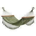Amaca in Cotone con Aste in Legno Verde