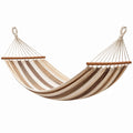 Amaca in cotone con righe beige e marroni