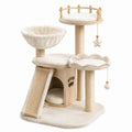 Albero Tiragraffi per Gatti in Legno MDF e Sisal Beige