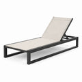 Lettino prendisole in alluminio e textilene beige