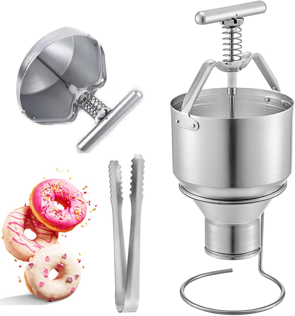 Macchine per ciambelle, 18x18x42 cm, 5 L, 90 mm, Argento, acciaio inox