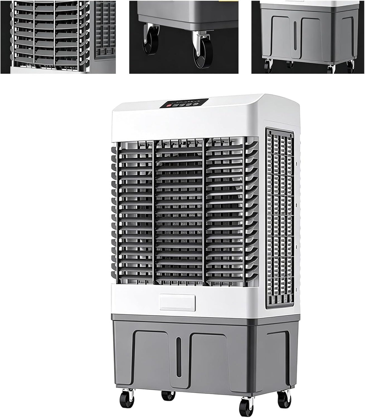 KAIKAFEI, Condizionatore portatile, 30 L, 40,5 × 31 × 83 cm, 6.6 M, Bianco