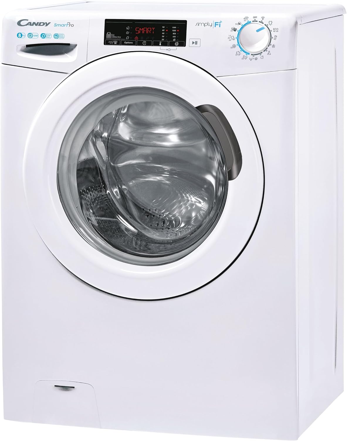 CANDY, Lavatrice, 1285TE/2-S, 8 kg, 46,9 cm, 85 x 60 x 46,9 cm, Bianco, Bluetooth, Wi-Fi