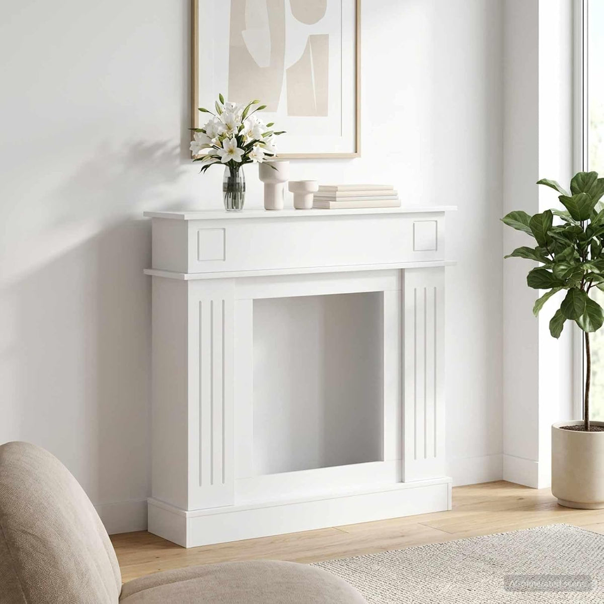 ACAGALA, Modiglioni, 102 x 26 x 100 cm, 23,47 kg, Bianco, illuminazione LED