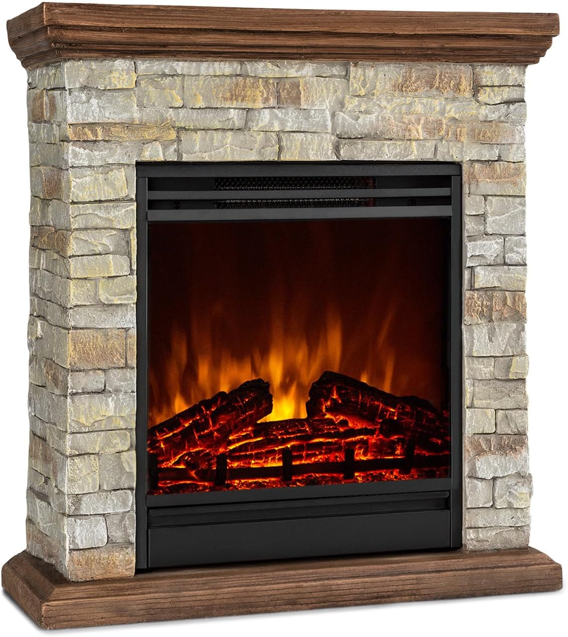 KLARSTEIN, Stufe elettriche, 1800 W, Nero, MDF, illuminazione LED, timer, protezione dal surriscaldamento