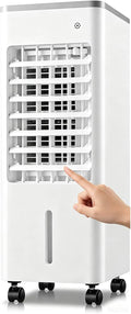 Condizionatore portatile, 9 L, Bianco, alluminio, illuminazione LED, telecomando, timer
