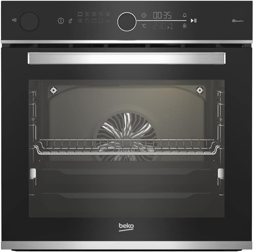 Beko, Forno elettrico, BBIS13400XMSWE, 60 cm, 59,5 cm, 59,4 cm, Nero, acciaio inox, illuminazione LED, Wi-Fi, funzione grill