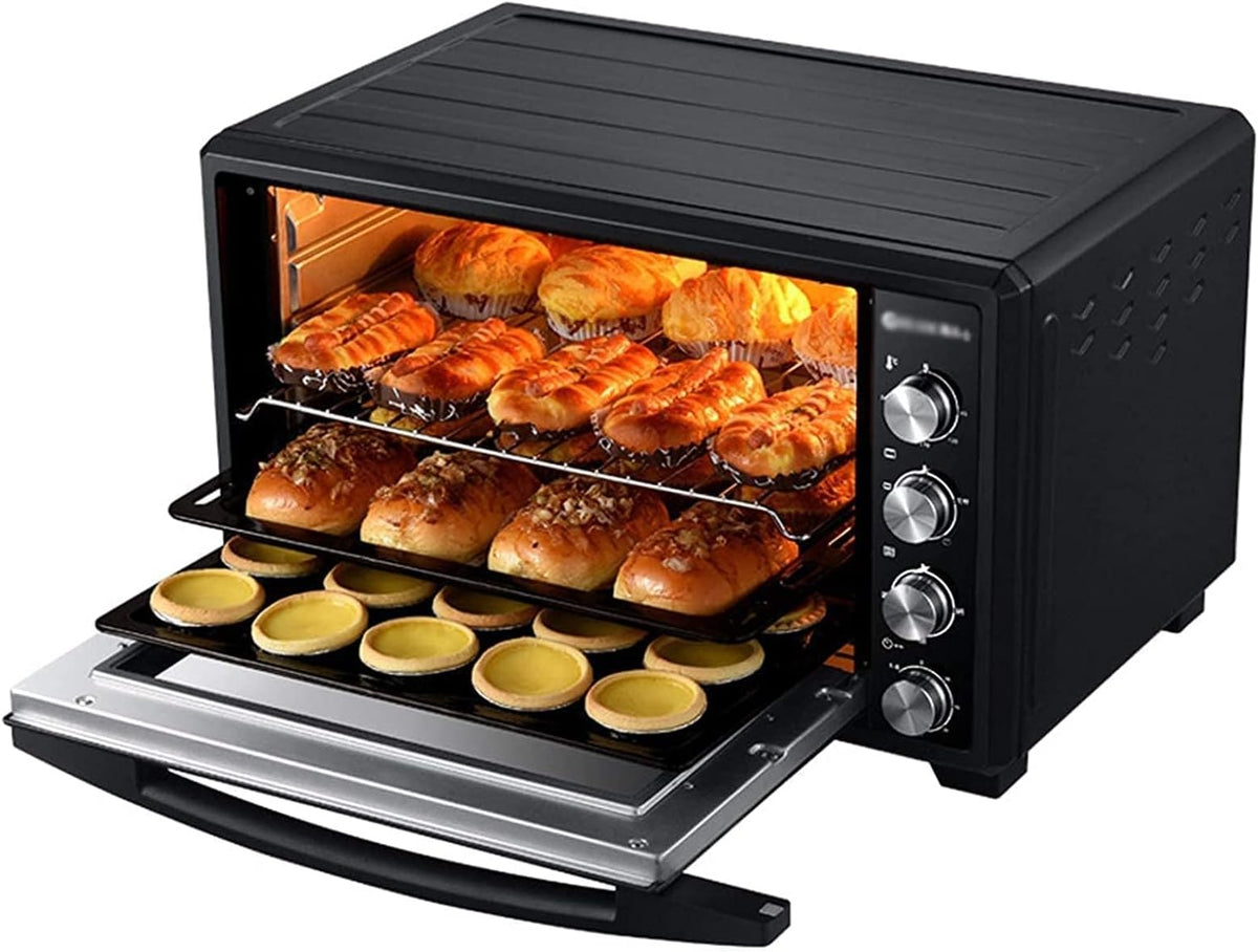 Forno elettrico, 40 litri, 479 x 433 x 330 mm, 1500 W, Nero/Argento, timer, Airfryer, spegnimento automatico
