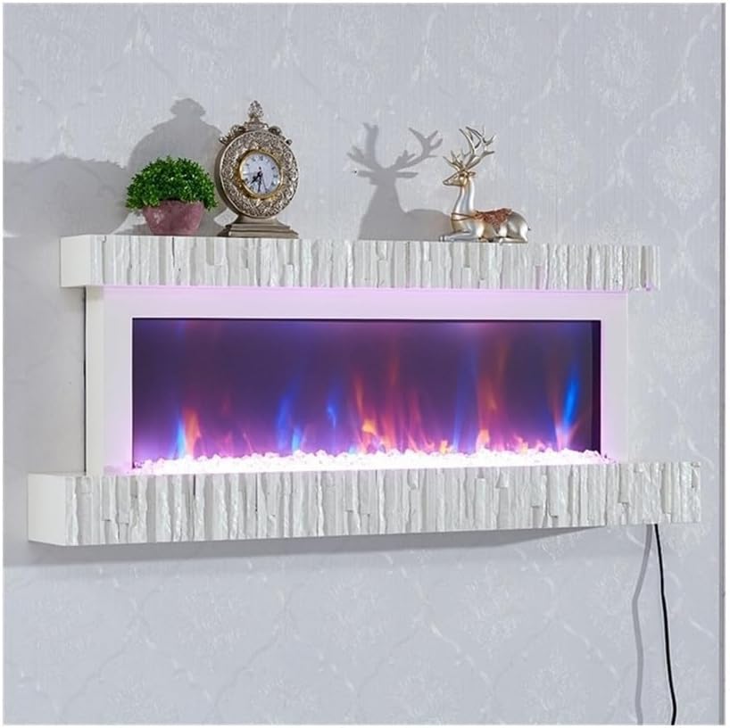 Zhaoj24-05, Camino elettrico, 120 × 17 × 50 cm, Nero, legno massello, telecomando