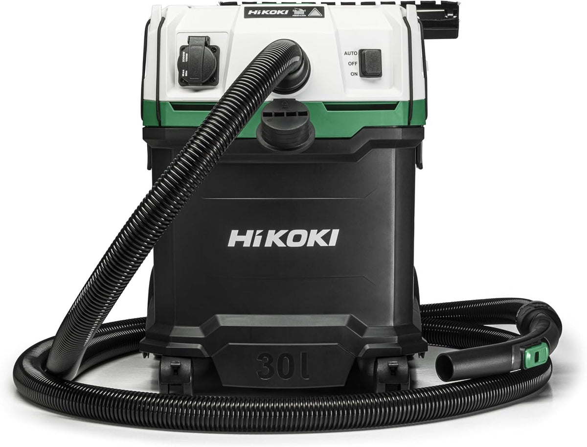HIKOKI, Aspirapolvere, 1200 W, 30 L, 10,8 kg, Nero, spegnimento automatico