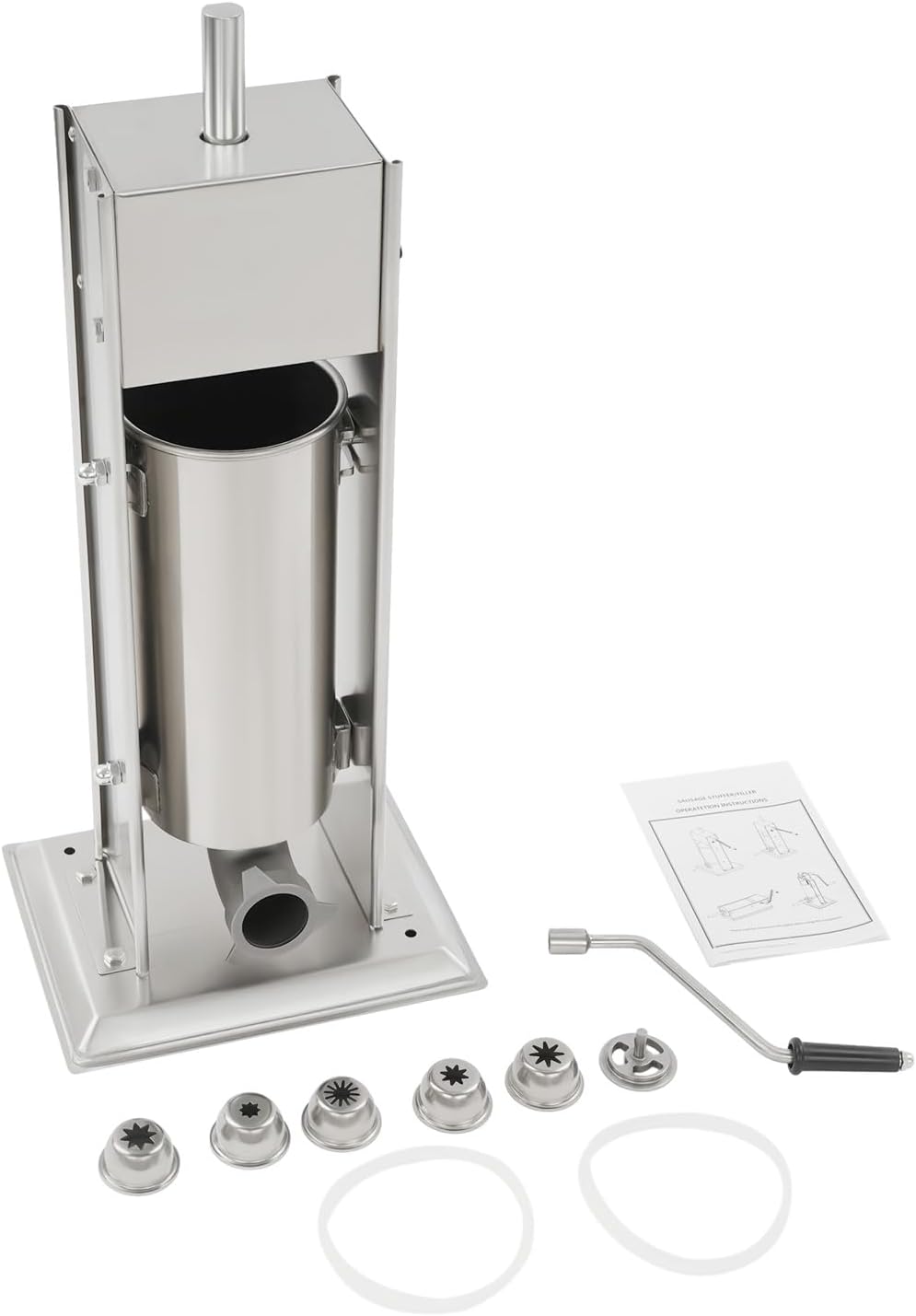 Fermoirper, Macchine per pasta a mano, 5 L, 7 mm, 15 mm, Argento, acciaio inox