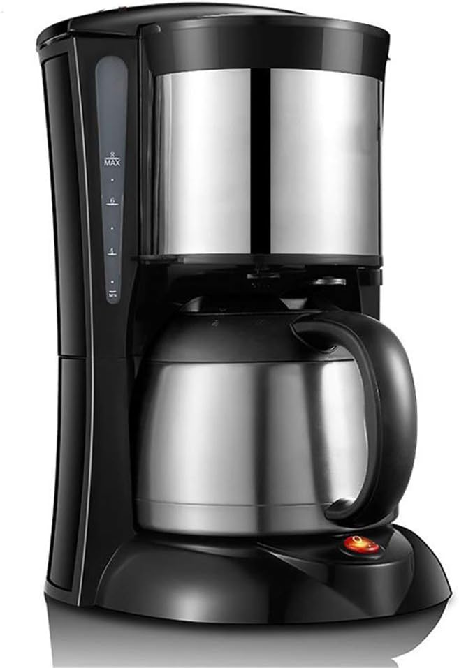 YNIYUJKL, Macchina da caffè automatica, 600 W, 1 L, Argento, acciaio inox
