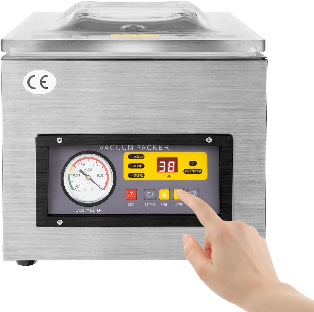Tavolo, DZ-260C, CHERIKIU, 11,8 x 10,24 cm, 120 W, 3 cm, Argento, acciaio inox, 3 in 1