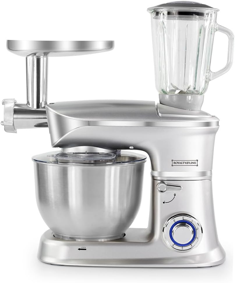 TrAdE Shop Traesio, Robot da cucina, 6,5 Litri, Nero, acciaio inox