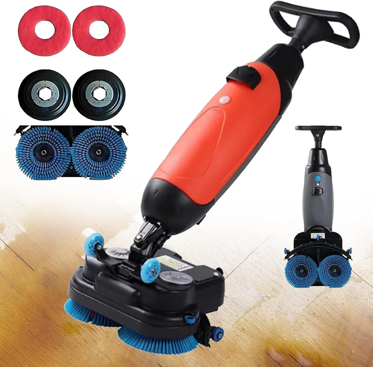 BOOZXCV, Lavapavimenti, 240 Giri/min, 43 cm, 4,5 litri, Rosso