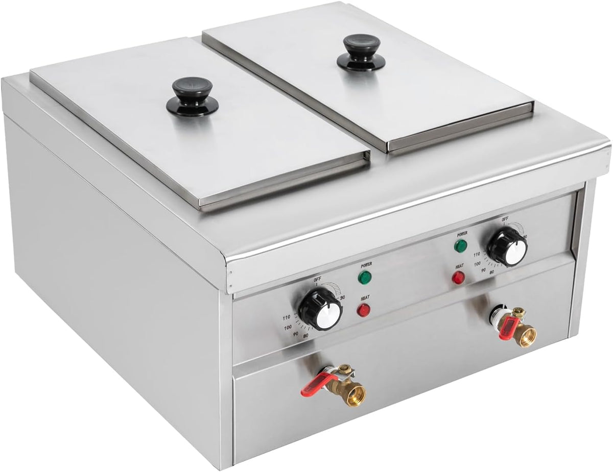 Queeucaer, Macchine per la pasta elettriche, 54 x 46,5 x 28,5 cm, 220 V, 2 kW, Nero, acciaio inox