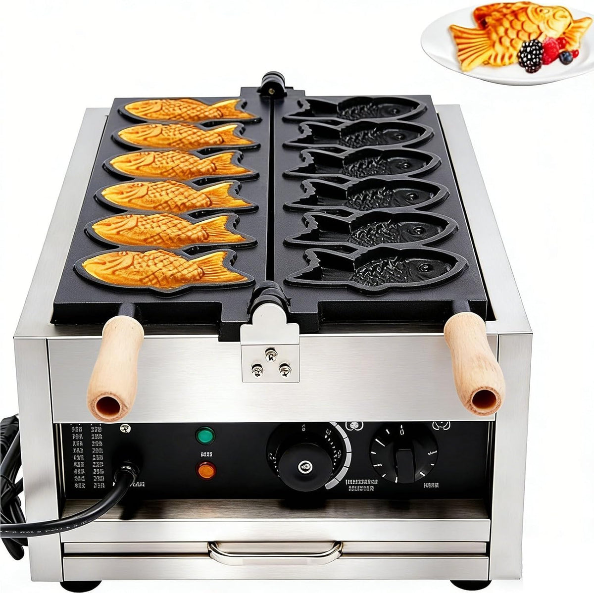 Macchine per dolci, HaiZethonic, 300 °c, 13x8x1,5 mm, 3000 W, Argento, acciaio inox