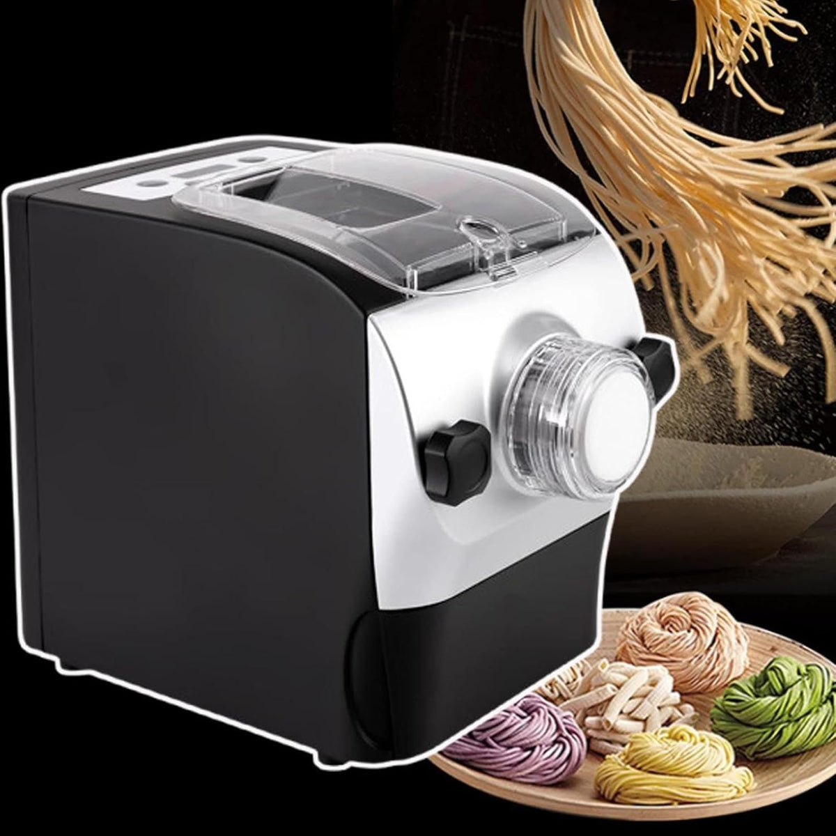 lealovengzh, Macchine per la pasta elettriche, 65 dB, 500 g, 260 W, Nero, illuminazione LED