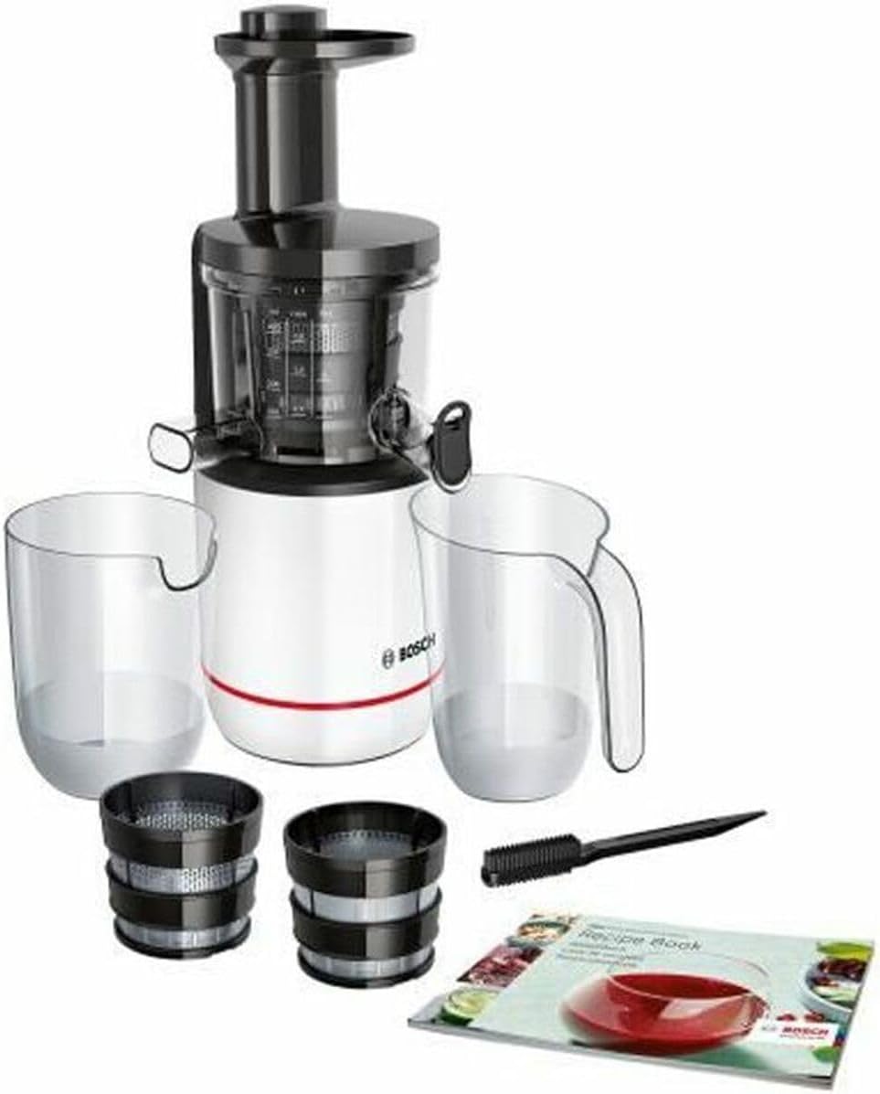 Bosch, Estrattori succo doppio albero masticatori, MESM500W, Bianco/Nero