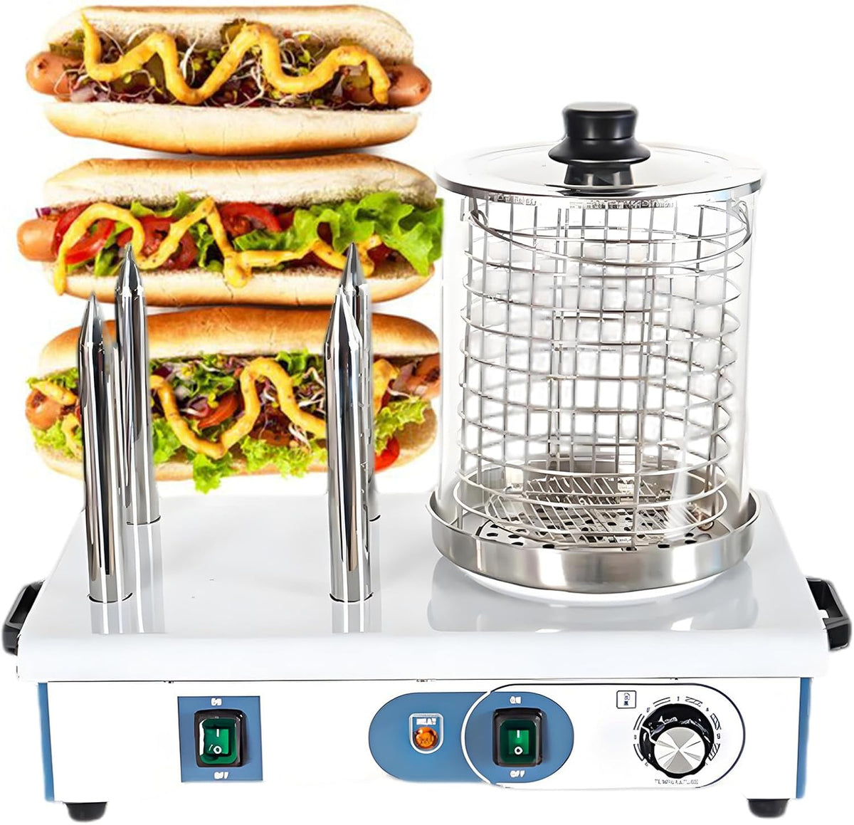 Macchine per Hot Dog, ExoticaBlend, 550 W, 440 mm, 8 kg, Nero, acciaio inox
