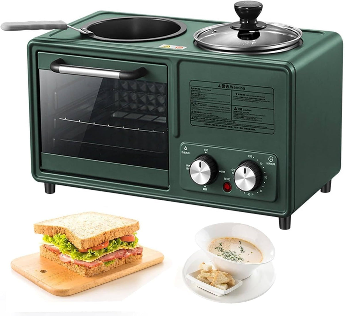 WJWWR, Forno elettrico, 1600 W, Nero/Argento