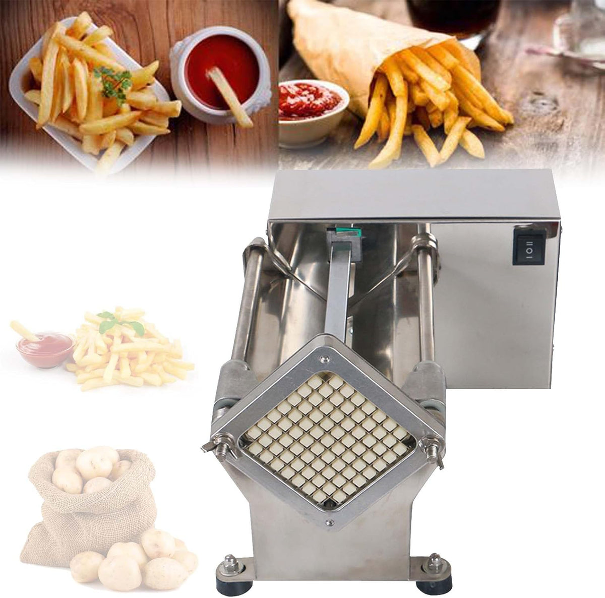 Affettatrice, XDLYWUZIQ, 36,5 × 23,5 × 24 cm, 110 V, 60 W, Nero, acciaio inox