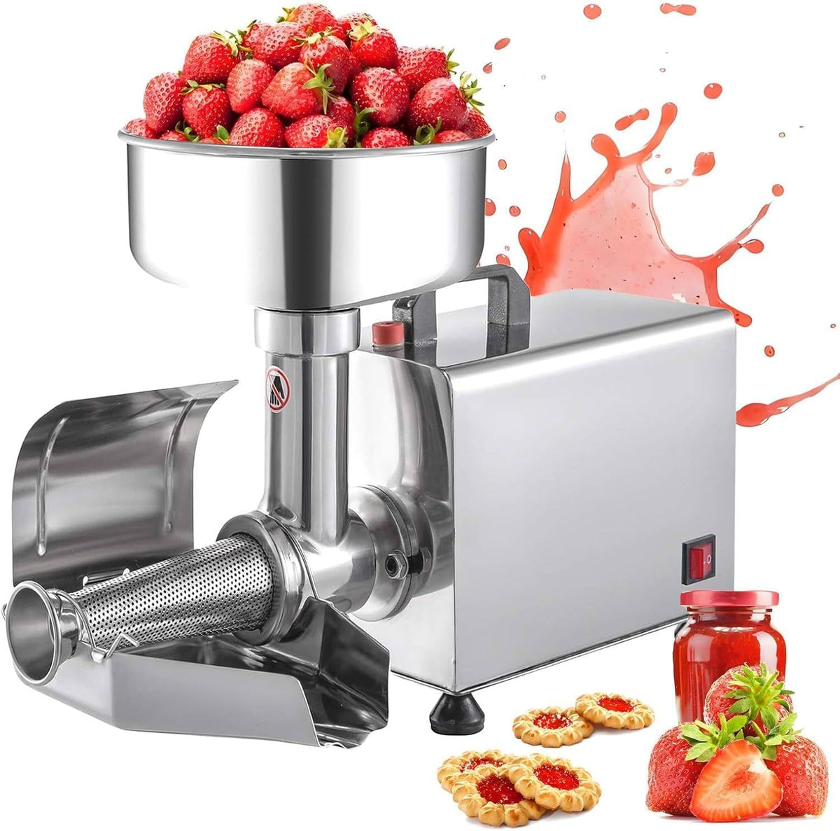 FJYAWEN, Centrifughe ed estrattori di succo, 150 Kg, 53,5×25×33,5 cm, 450 W, Argento, acciaio inox