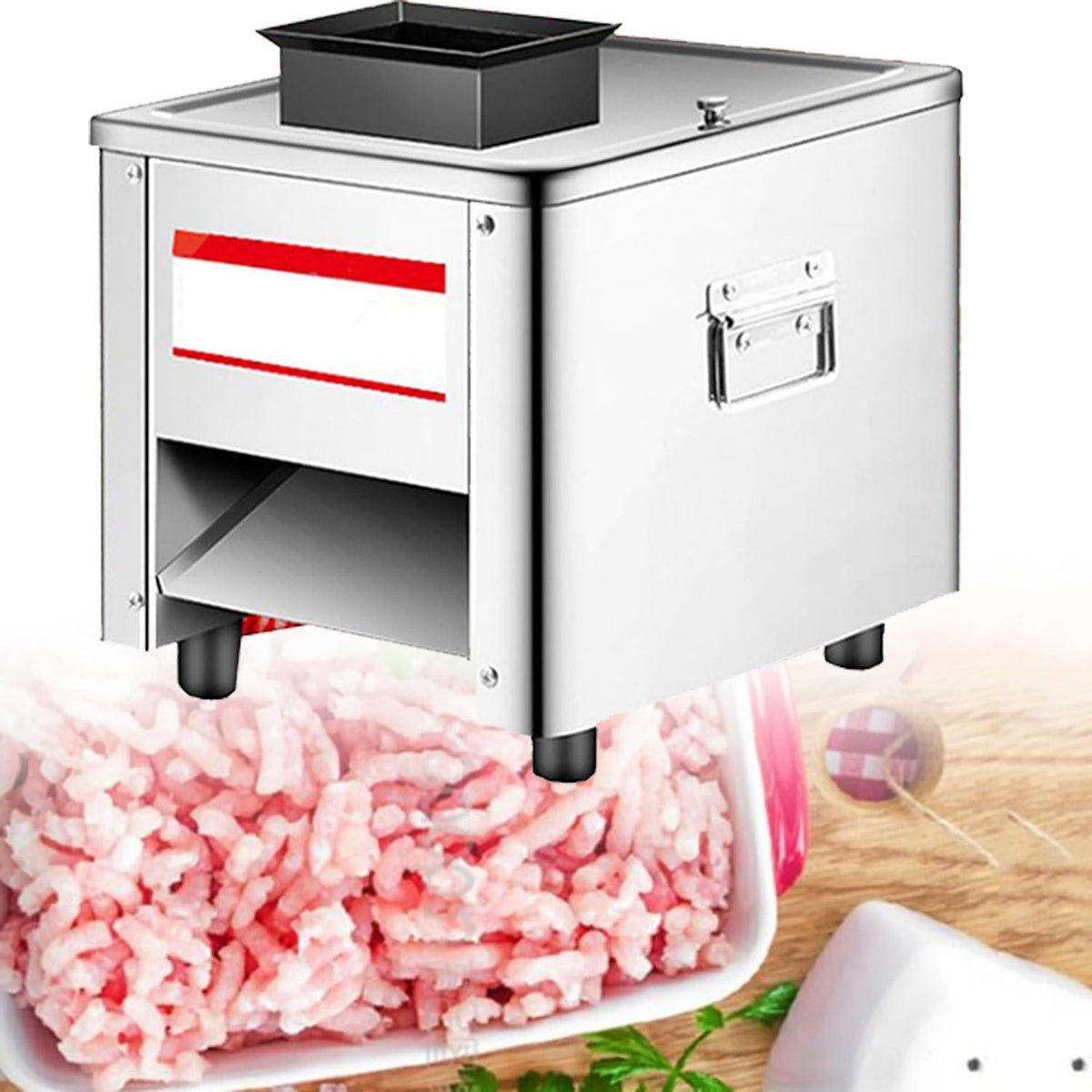 Tritacarne, 38 x 36 x 38 cm, 850 W, 130 kg, Argento, acciaio inox