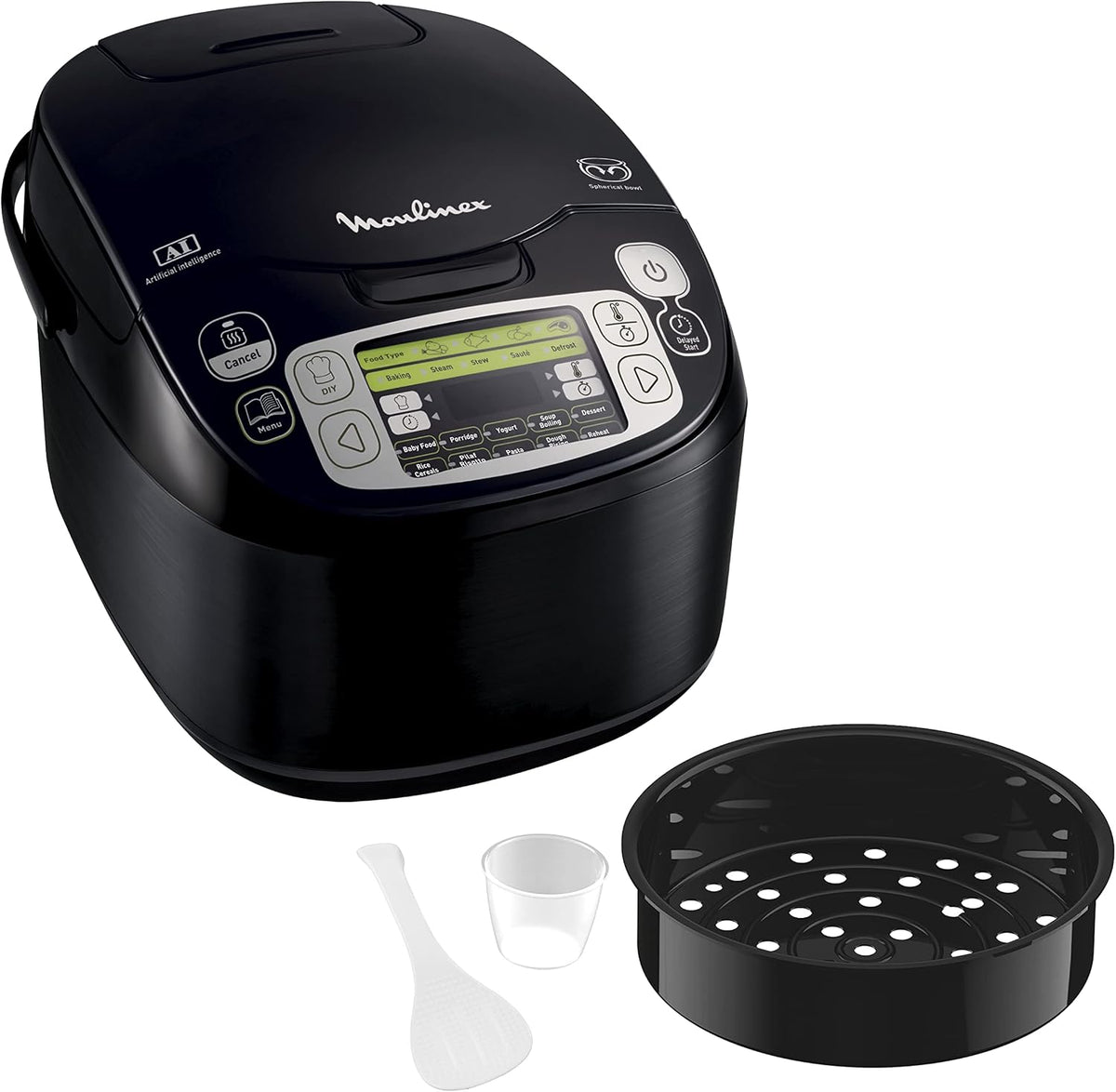Moulinex, Slow Cooker, MK815800, 750 W, 5 litri, Nero, spegnimento automatico, 3 in 1