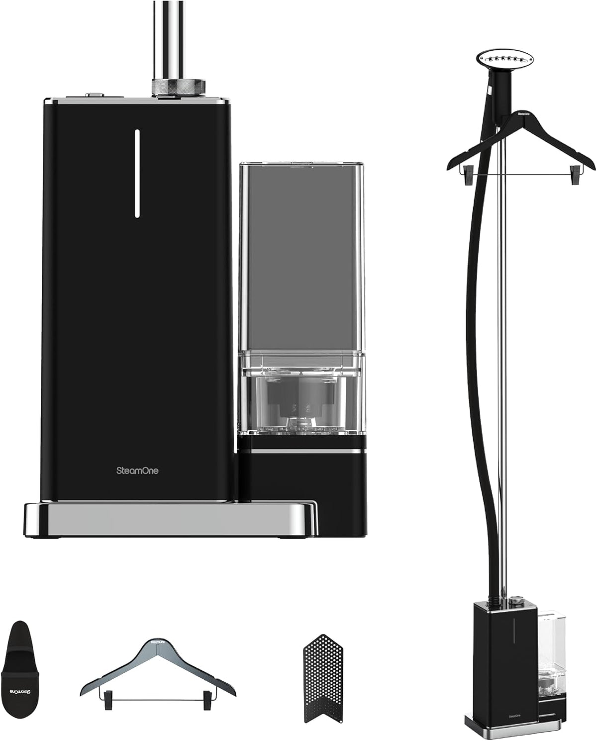SteamOne, Ferri a vapore, EUES200B, 2000 W, 1,2 L, 2 m, Nero, acciaio inox