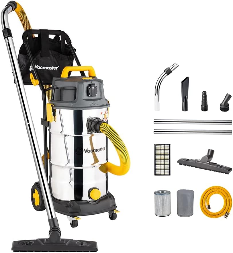 Vacmaster, Aspirapolvere solidi e liquidi, 1600 W, 38 L, Argento