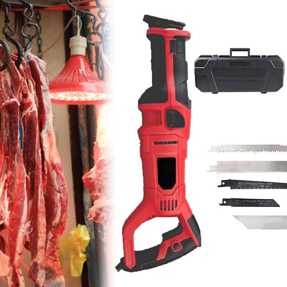 Affettatrice, 4800 W, Nero, acciaio inox, funzionamento senza fili