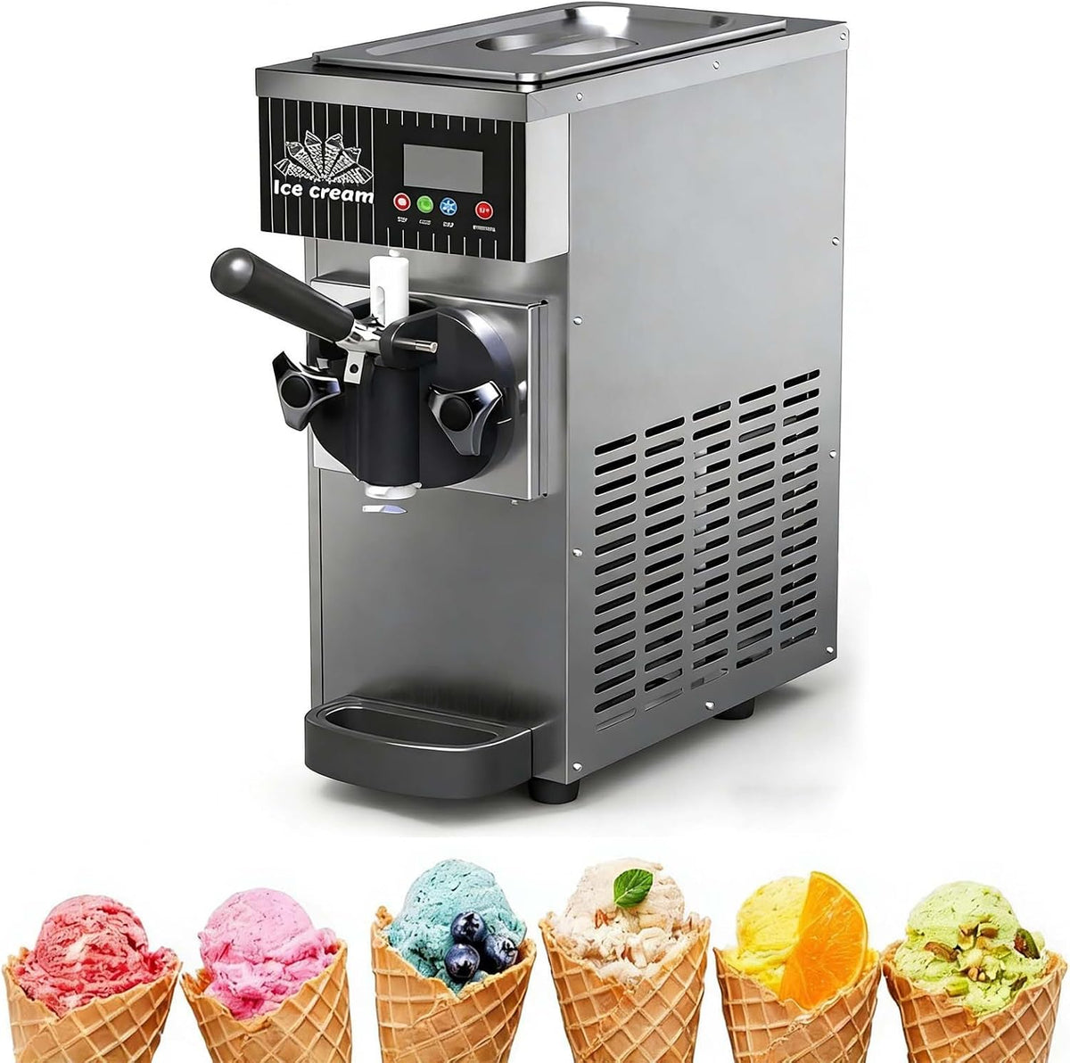 zhenmaster, Gelatiera, 5 Kg, 18°C, 450 w, Grigio, acciaio inox, autopulizia
