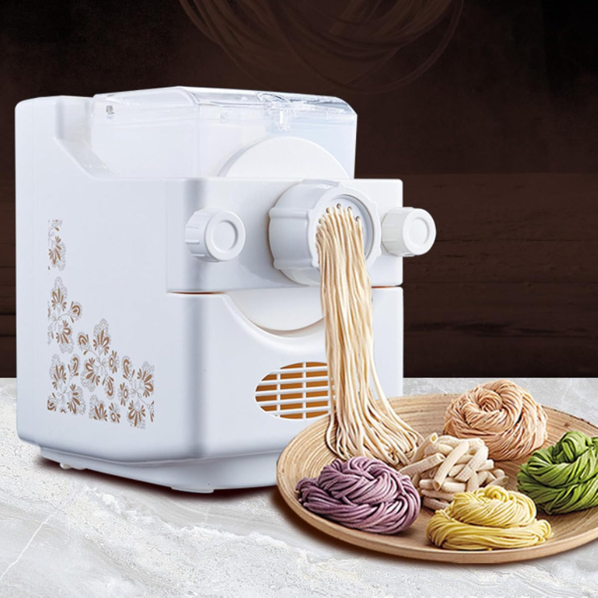 IYUESQ, Macchine per la pasta elettriche, 500 g, 60 giri/min, 180 W, Nero