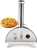 Forno per pizza, 12 pollici, Nero/Argento, acciaio inox