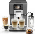 KRUPS, Macchina da caffè, EA879NE0, 3 litri, 5,4 pollici, 1550 W, Nero/Argento, acciaio inox, vano contenitore