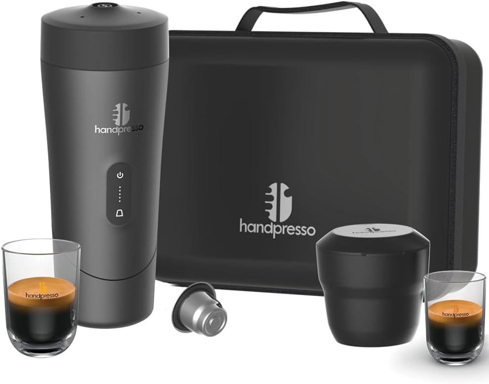 Moke e caffettiere, Handpresso, 20 W, 50 ml, Nero, illuminazione LED, USB
