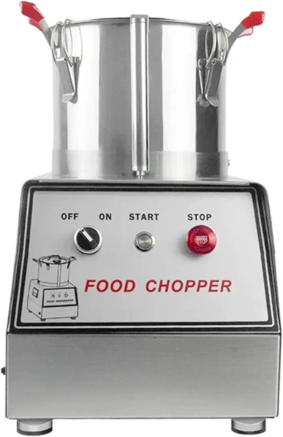 Oiyekntd, Robot da cucina, 15 litri, 550 W, 1400 giri/min, Argento, acciaio inox
