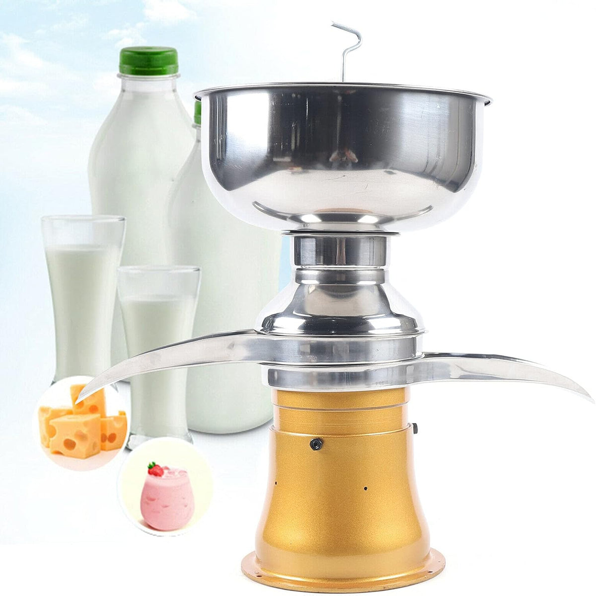kangten, Frullini montalatte automatici, 50 L, Nero, alluminio, vano contenitore