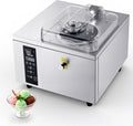 VEVOR, Gelatiera, 500 W, 5 L, Argento, acciaio inox, illuminazione LED