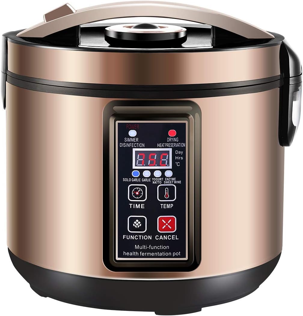 MLGB, Fermentatori, 6 L, 2 kg, Nero, acciaio inox