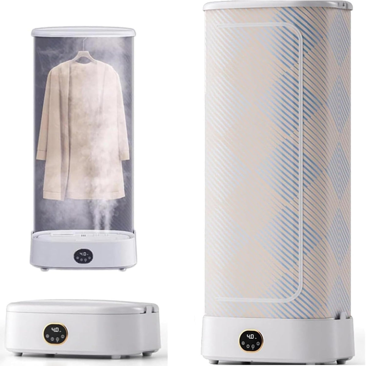 Armadio, 85°C, 1000 W, 52,5 cm, Grigio, alluminio, struttura pieghevole, telecomando, timer
