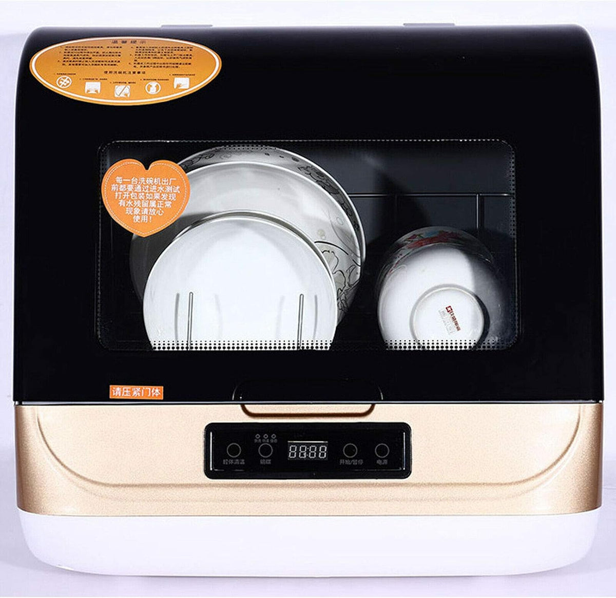 ZZenSmot, Lavastoviglie, 220 V, 900 W, 10,5 kg, Bianco/Nero