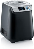 Severin, Gelatiera, 1,2 L, Nero, vano contenitore, illuminazione LED, timer, 2 in 1