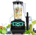 Huanyu, Frullatore, 3 litri, 2800 W, Nero, acciaio inox