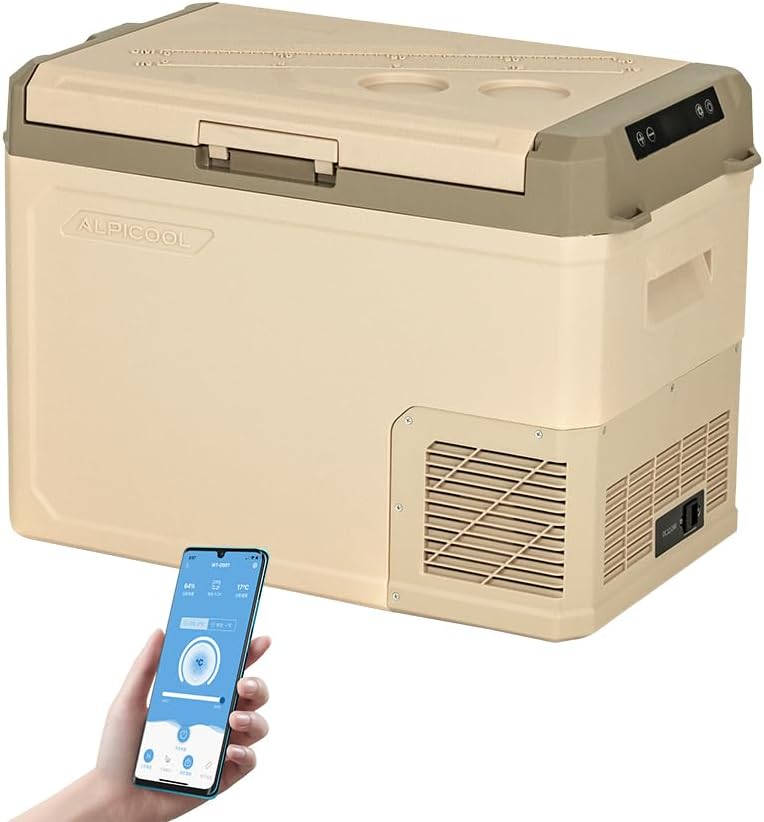 Alpicool, Frigorifero, GE40, 37 L, 12 V, Bianco