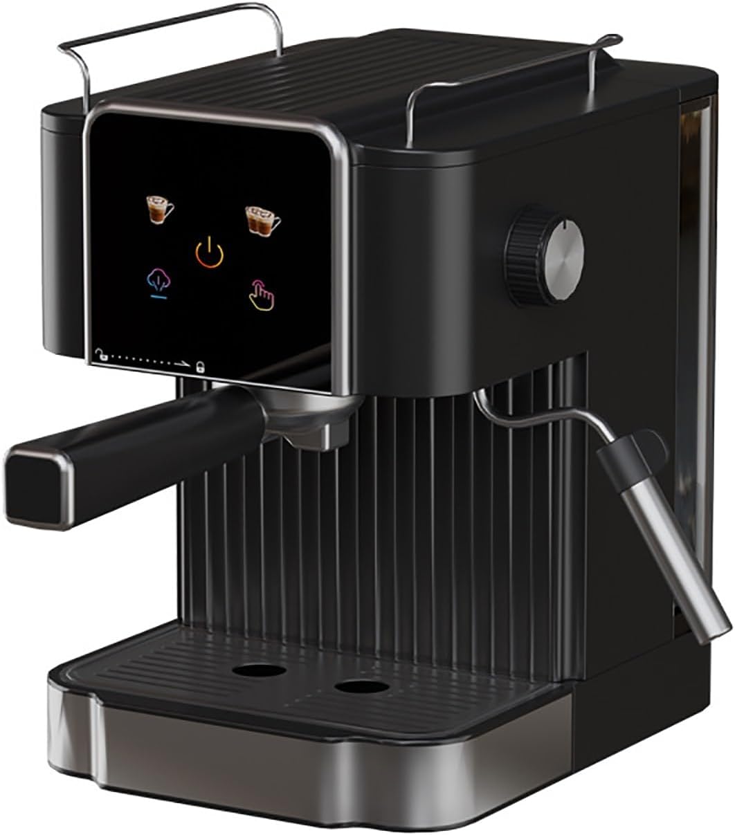 YNIYUJKL, Macchina da caffè, 1,7 Litri, Nero/Argento