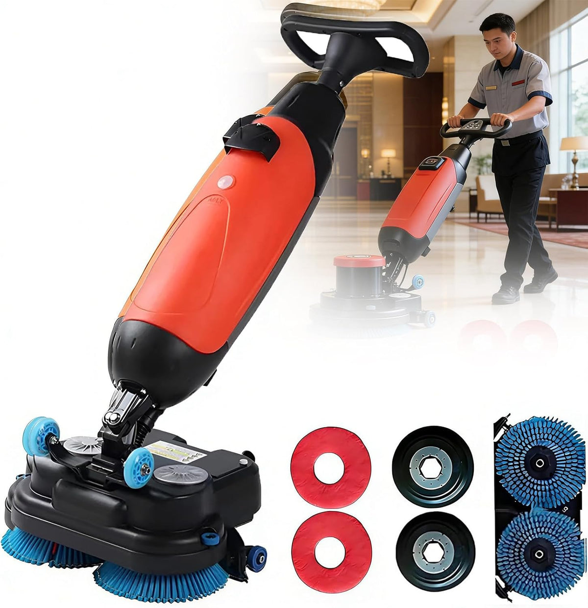 Lavasciuga, 12A, 43 cm, 250 W, 430 mm, Rosso