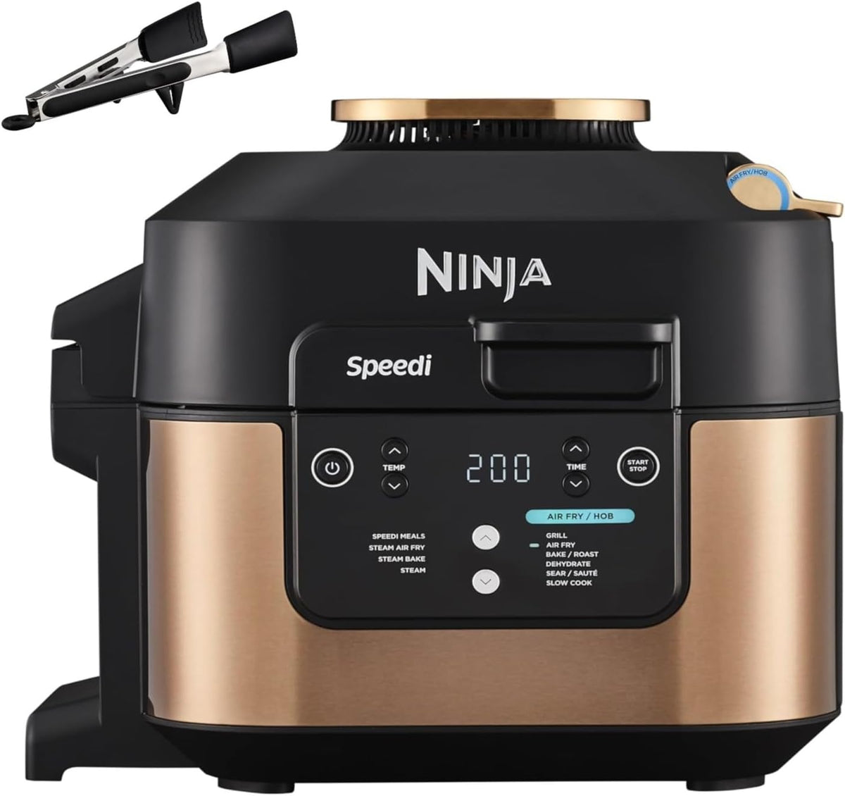 Ninja, Friggitrice ad aria, 5,7 l, Nero, Airfryer, 10 FUNZIONI