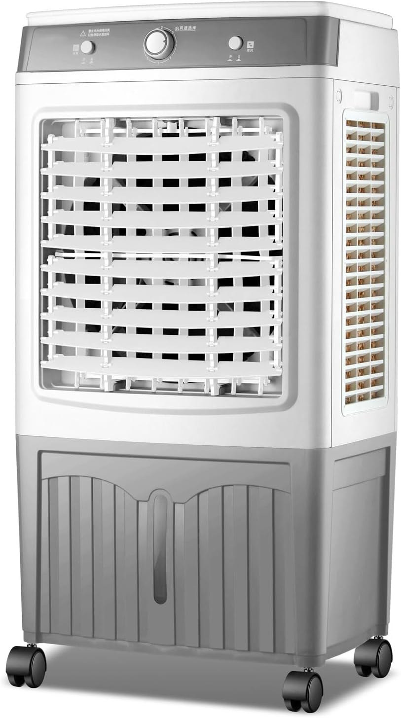 Raffrescatore evaporativo, 40 Litri, Bianco, telecomando, timer